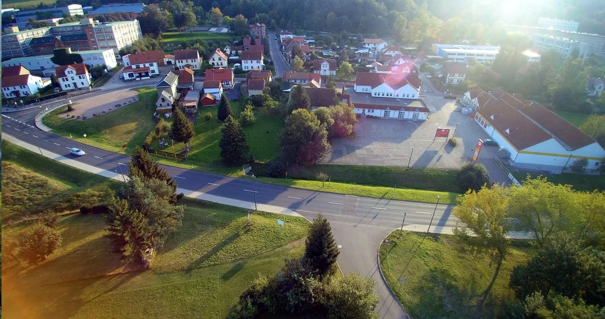 Luftaufnahme von Seebach Lange Markt