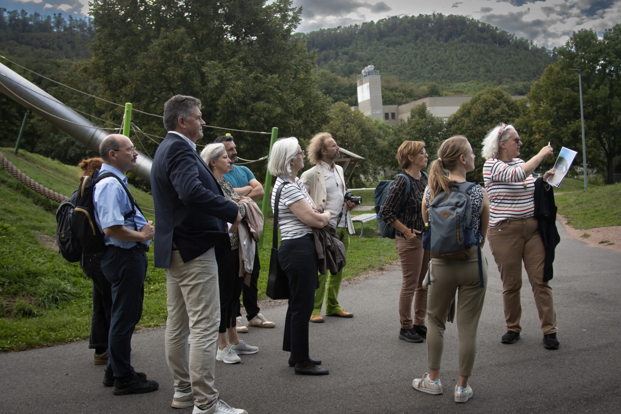 Begehung des Ortes - hier Aktivpark Seebach